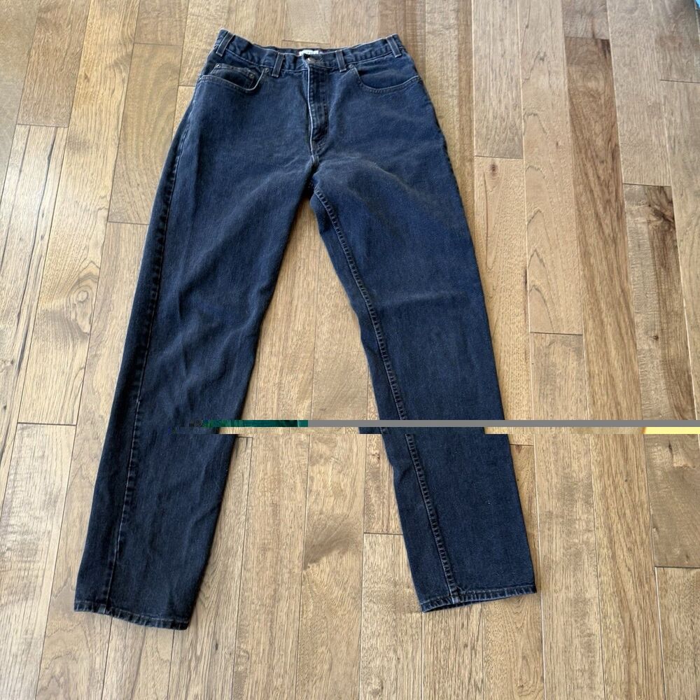 Vintage 90s Arizona Medium Wash Mid-Rise Straight Black USA Jeans Size 32x33